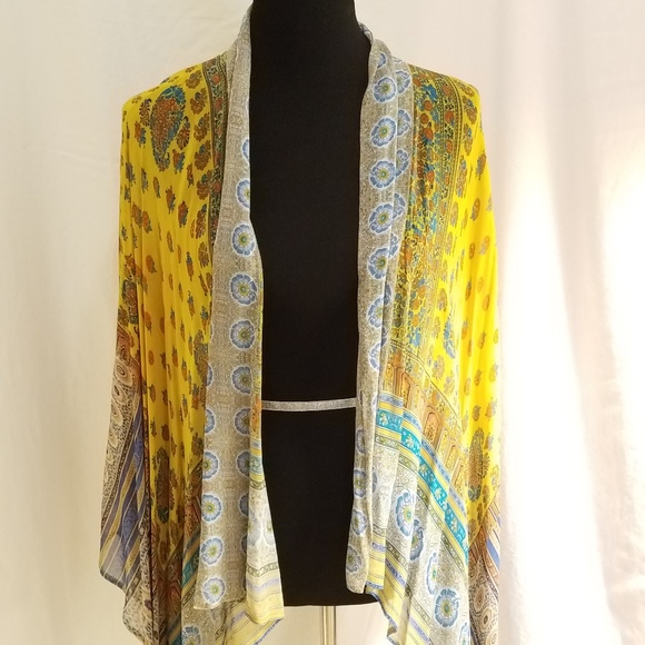 Anthropologie Tops - Anthropologie "Sunshine Paisley" Kimono